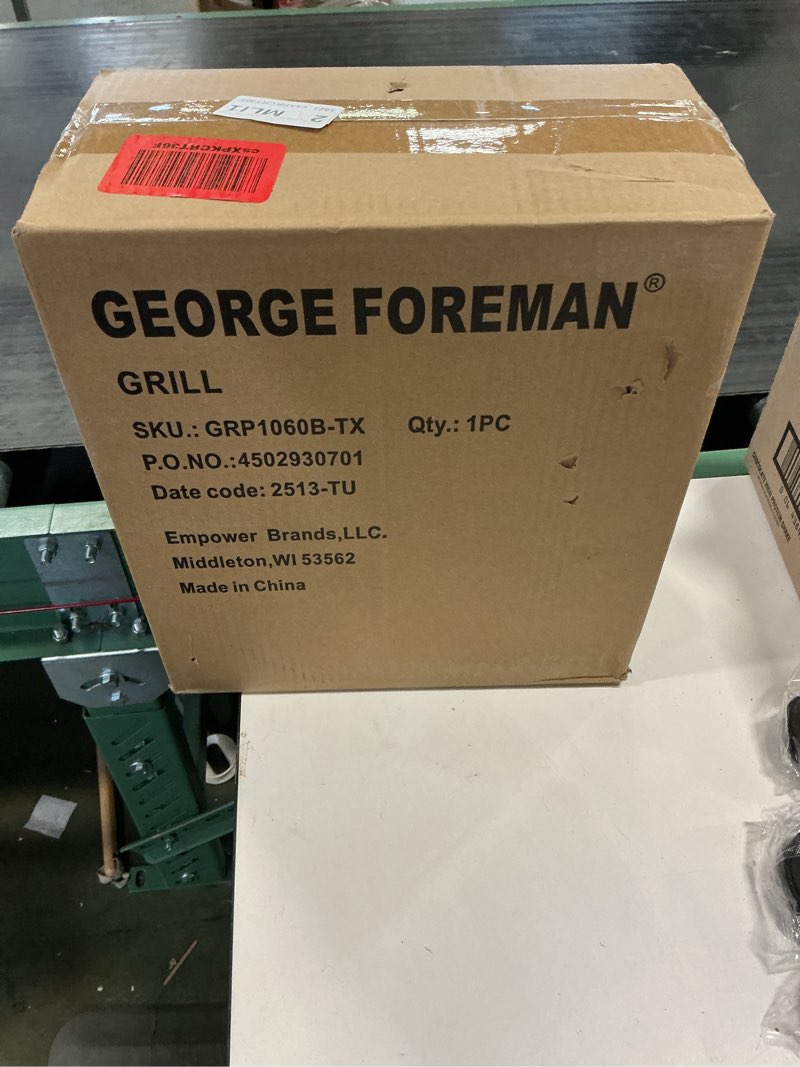 Condition photo showing New/Like New for George Foreman 4-Serving Removable Plate Grill and Panini Press  Black  GRP1060B