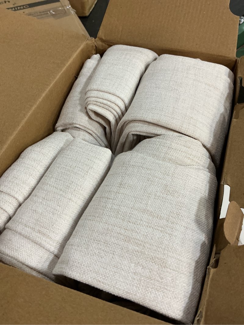 Condition photo showing Good Condition for MIULEE Pinch Pleated Thick Linen Curtains 90 Inches 4 Panels Set Ivory Cream Back Tab Memory Trained Pinch Pleat Semi Sheer Light Filtering Privacy Curtains Window Drapes for Living Room Bedroom Birch Birch 40"W x 90"L (Pack of 4)