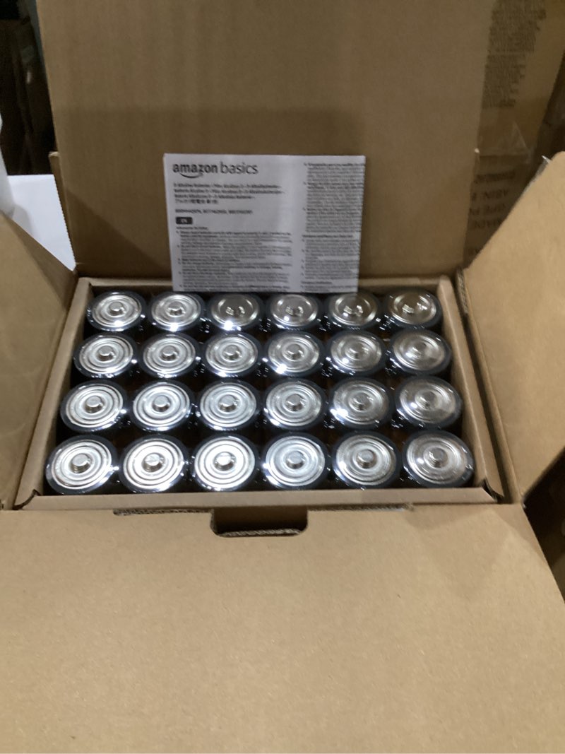 Condition photo showing New/Like New for Amazon Basics D Cell All-Purpose Alkaline Batteries, 5-Year Shelf Life, 96 Count, 4 Packs of 24 96 count (4 Packs of 24)