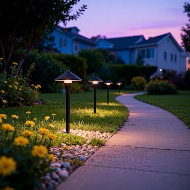 1k+ views last week harbor breeze 4 -pack harbor breeze 70 -lumens matte black low voltage plug-in led outdoor path