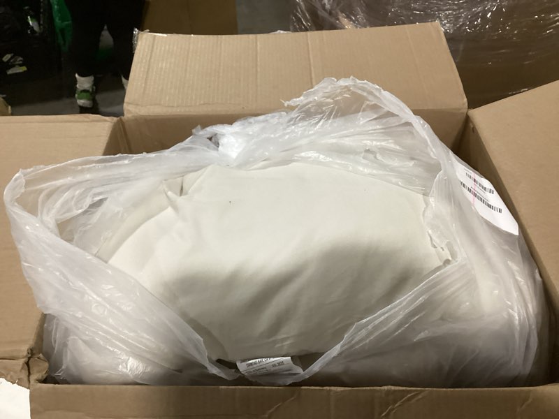 Condition photo showing As Is for Bedsure King Size Comforter Set, Reversible Beige Soft Prewashed Bedding for All Seasons, 3 Pieces Warm Down Alternative Bed Set, 1 Lightweight Comforter (104"x90") and 2 Pillowcases (20"x36") King(104"x90") 10 - Beige/White