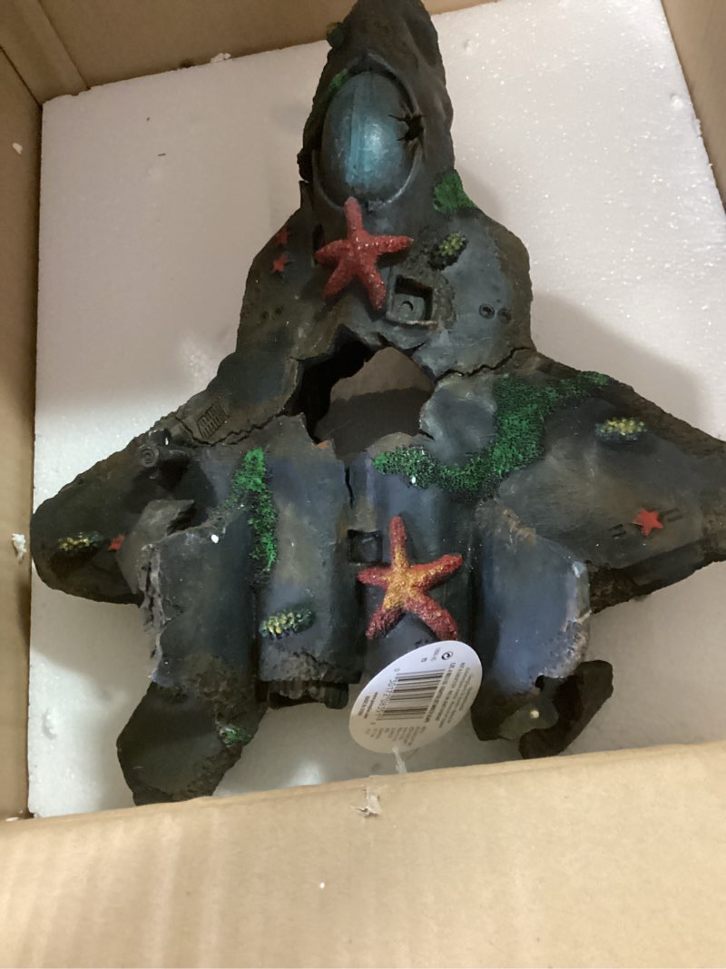 Condition photo showing Good Condition for Penn-Plax Deco-Wrecks Wrecked Jet Aquarium Decor– Large Resin
