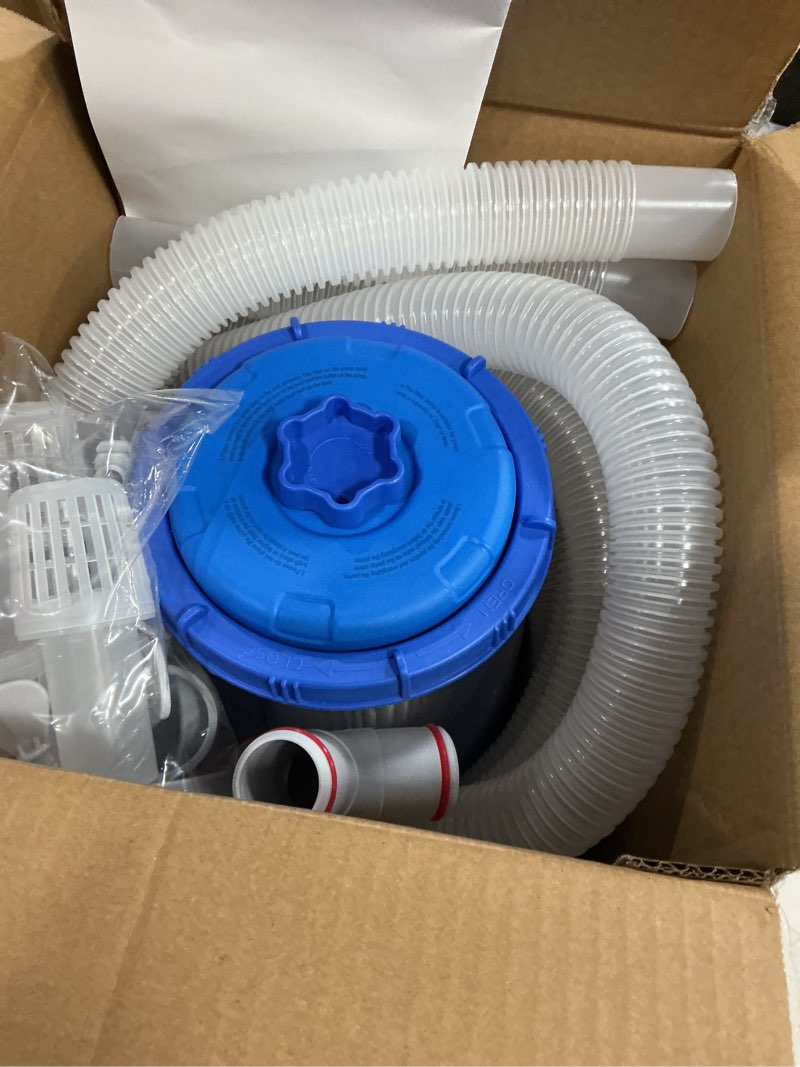 Condition photo showing New/Like New for kimfilter transparent 1000 gph above ground pool filter pump – easy cartridge status viewing | powerful pool cartridge filter pump system | enhanced circulation & filtration for crystal-clear water deep blue