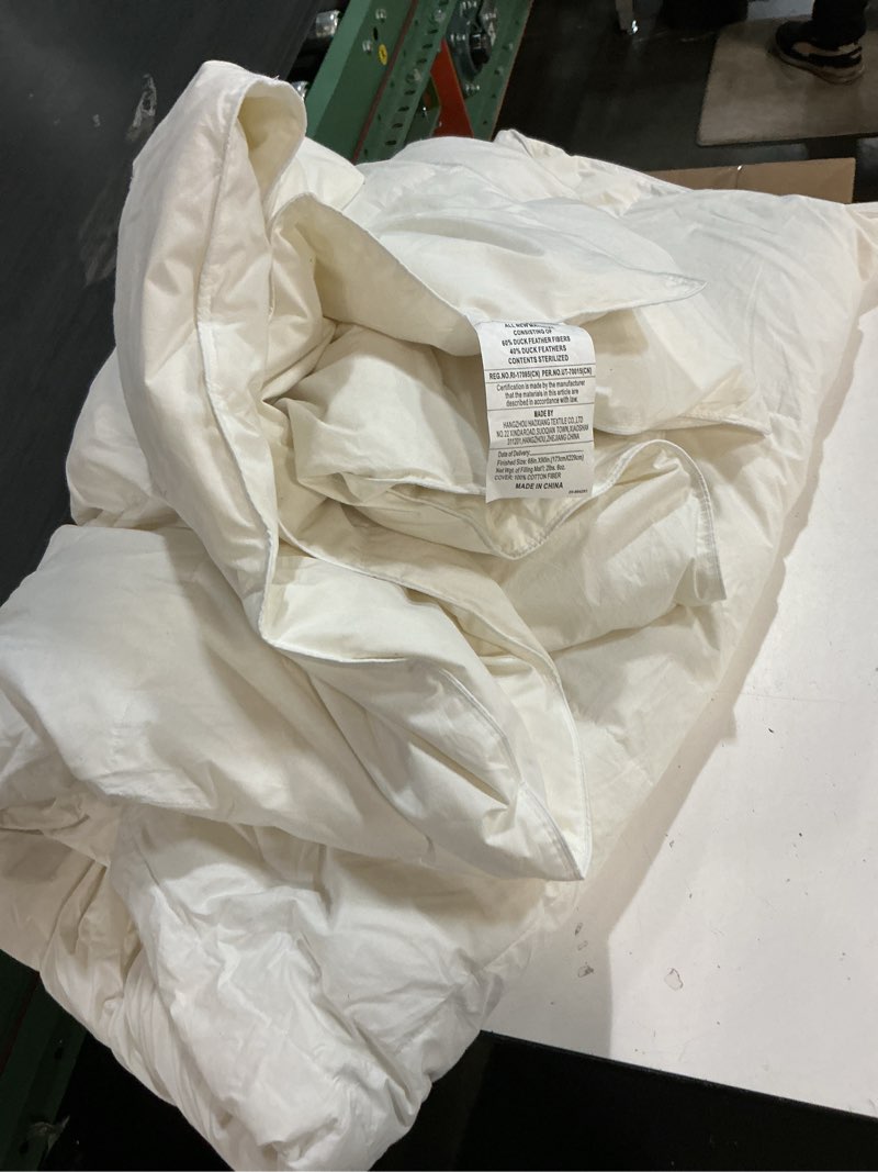 Condition photo showing Good Condition for DOWNCOOL Comforters Queen Size, Duvet Insert, White All Season Duvet, Lightweight Quilt, Down Alternative Hotel Comforter (White, Queen 88x92 Inches) Lightweight Comforter Queen White