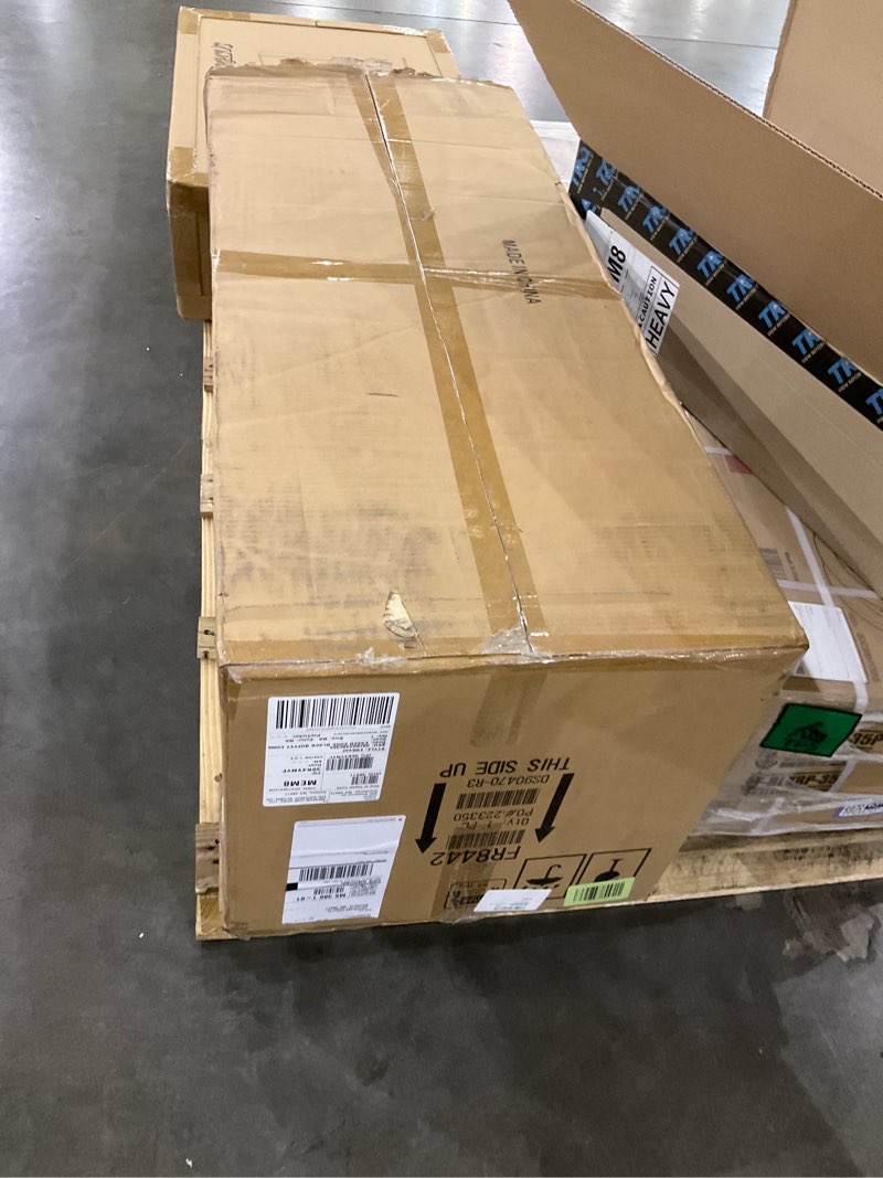 Condition photo showing As Is for Decor Therapy Morgan 2-Door Console Table, Eased Edge Black 42W x 14D x 34.25H Black