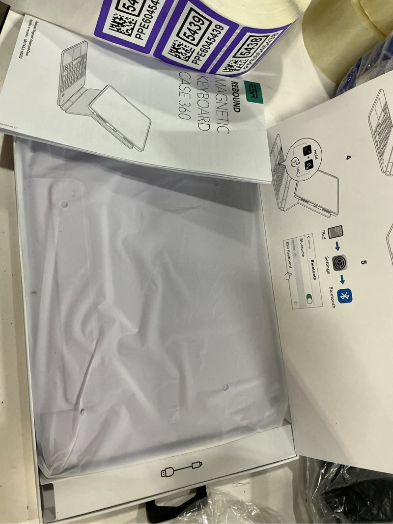 Condition photo showing New/Like New for ESR iPad Air 11 Inch Case with Keyboard (M3/M2, 2025/2024) & iPad Pro 11/Air 5th/4th Gen Keyboard, Easy-Set Magnetic Stand, Portrait/Raised Modes, with Removable Protective Case, Purple ?iPad Air 11/5/4, Pro 11 Purple