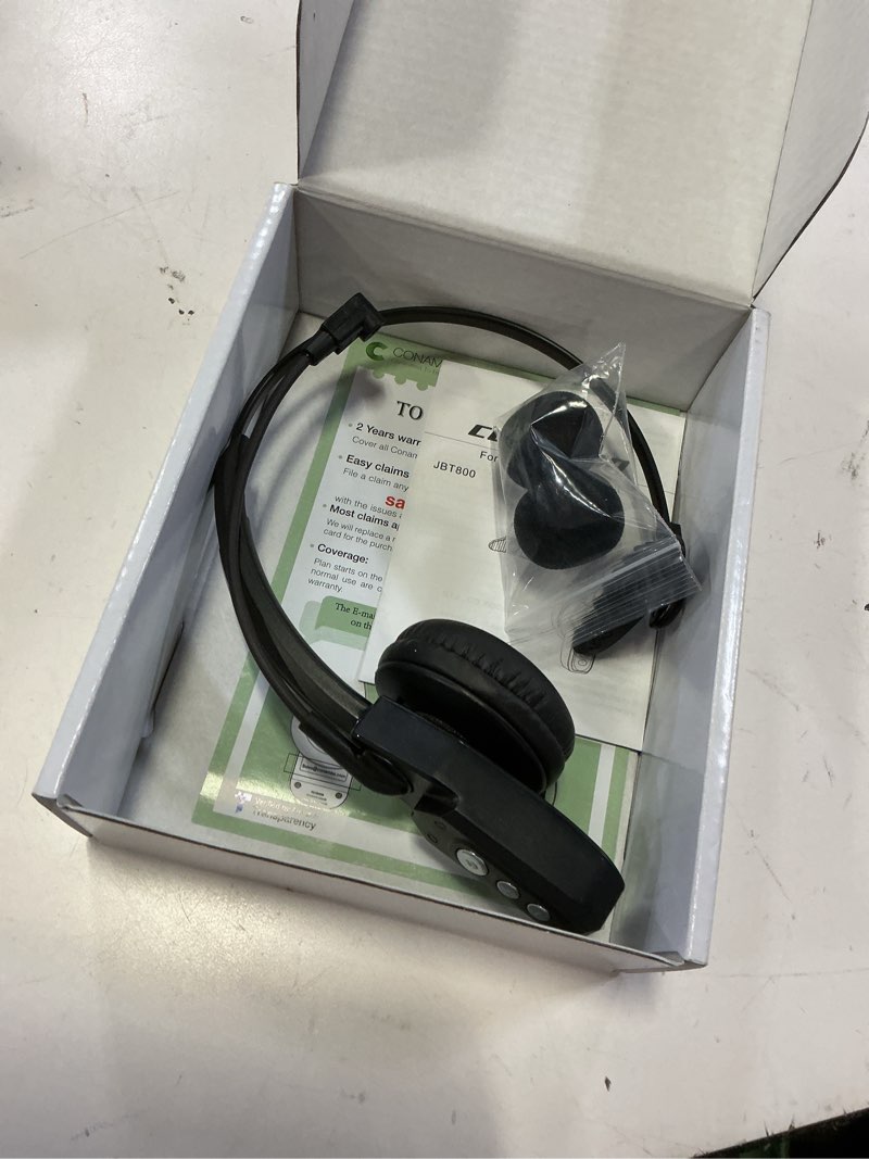 Condition photo showing Good Condition for conambo bluetooth headset v5.0, wireless headset with noise cancelling microphone, 16hrs hd talktime, on ear bluetooth headphone for cell phone trucker engineers business home office