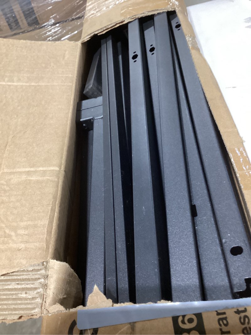 Condition photo showing As Is for vasagle queen metal bed frame 14 inches tall, 1100 lb weight capacity, no box spring needed, with under-bed storage, easy setup, heavy-duty platform bed, mattress retainers, matte black urmb651bd02s 14 inch queen