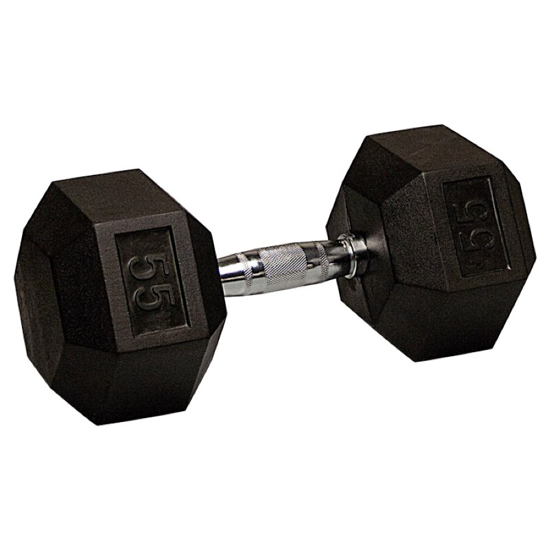 55 lb Rubber Coated Hex