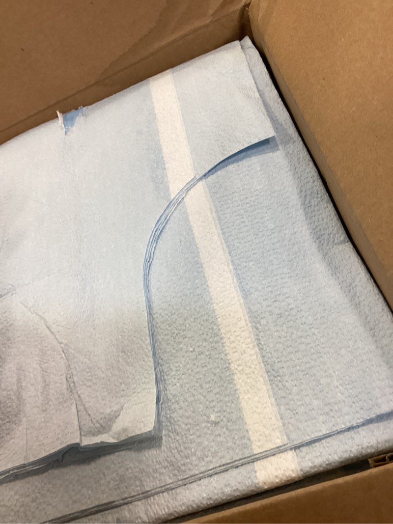 Condition photo showing Good Condition for Avalon Standard Gowns, Blue (Pack of 50) ? Tissue/Poly/Tissue ? Open-Back, Waist-Tie, Short-Sleeve M