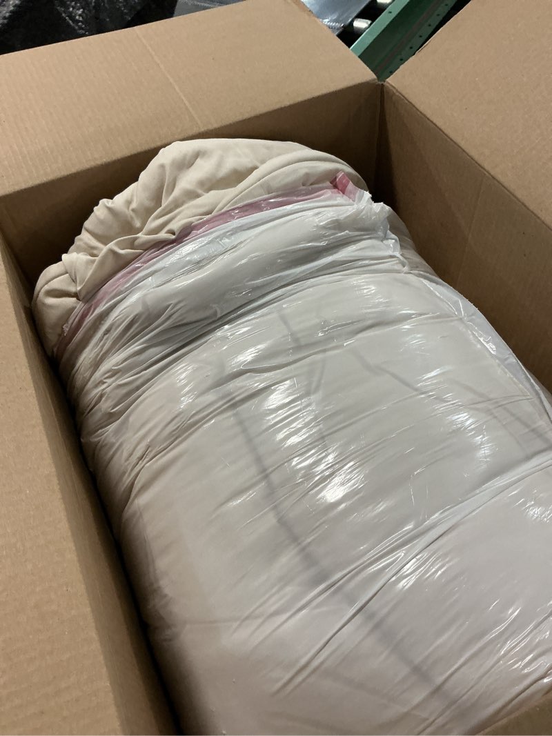 Condition photo showing Good Condition for ROSGONIA King Size Comforter Set Beige, 3pcs (1 Boho Comforter & 2 Pillowcases) All Season Bedding Soft Lightweight Bedspread Cozy Blanket Quilt King Comforter 104"x90" Beige