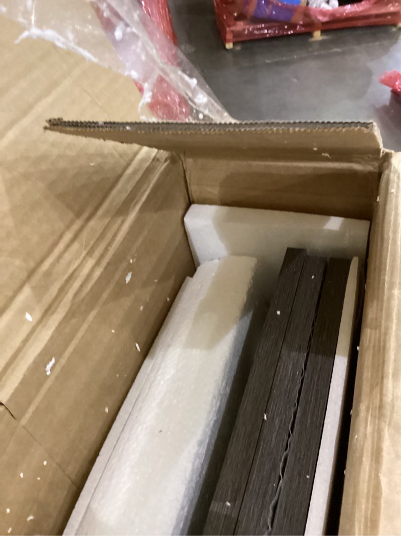 Condition photo showing Good Condition for Tribesigns 63 Inch Executive Desk with File Cabinet, L Shaped Office Desk with Drawers and Storage Shelves, Business Furniture Set Workstation for Home Office, Gray and Black