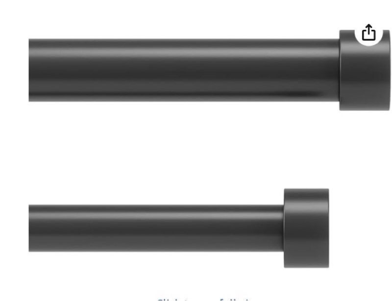 Umbra Cappa Double Curtain Rod, Includes 2 Matching Finials, Brackets & Hardware, 66 to 120-Inch, Bl