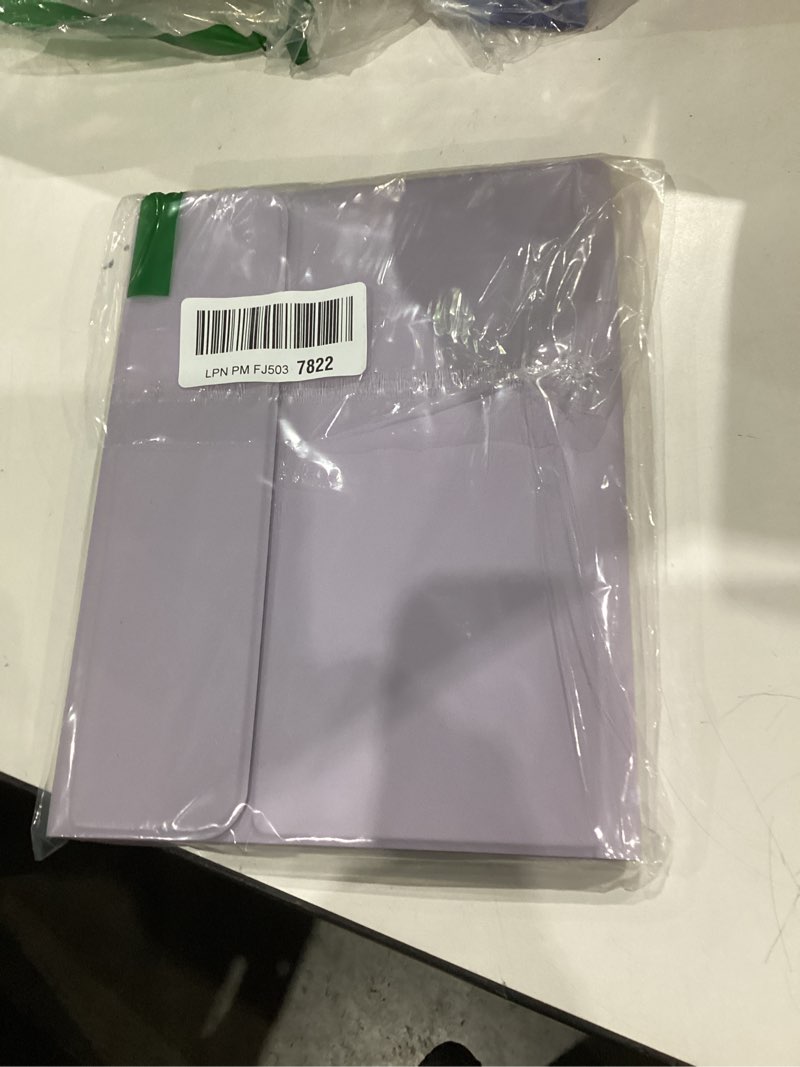 Condition photo showing New/Like New for Harvopu Compatible for iPad 11th 10th Generation Case with Keyboard, Folio Cover with Pencil Holder, Multi-Touch Trackpad, 7 Color Backlit, Detachable Keyboard for iPad (A16) 11th/10th Gen (Purple)