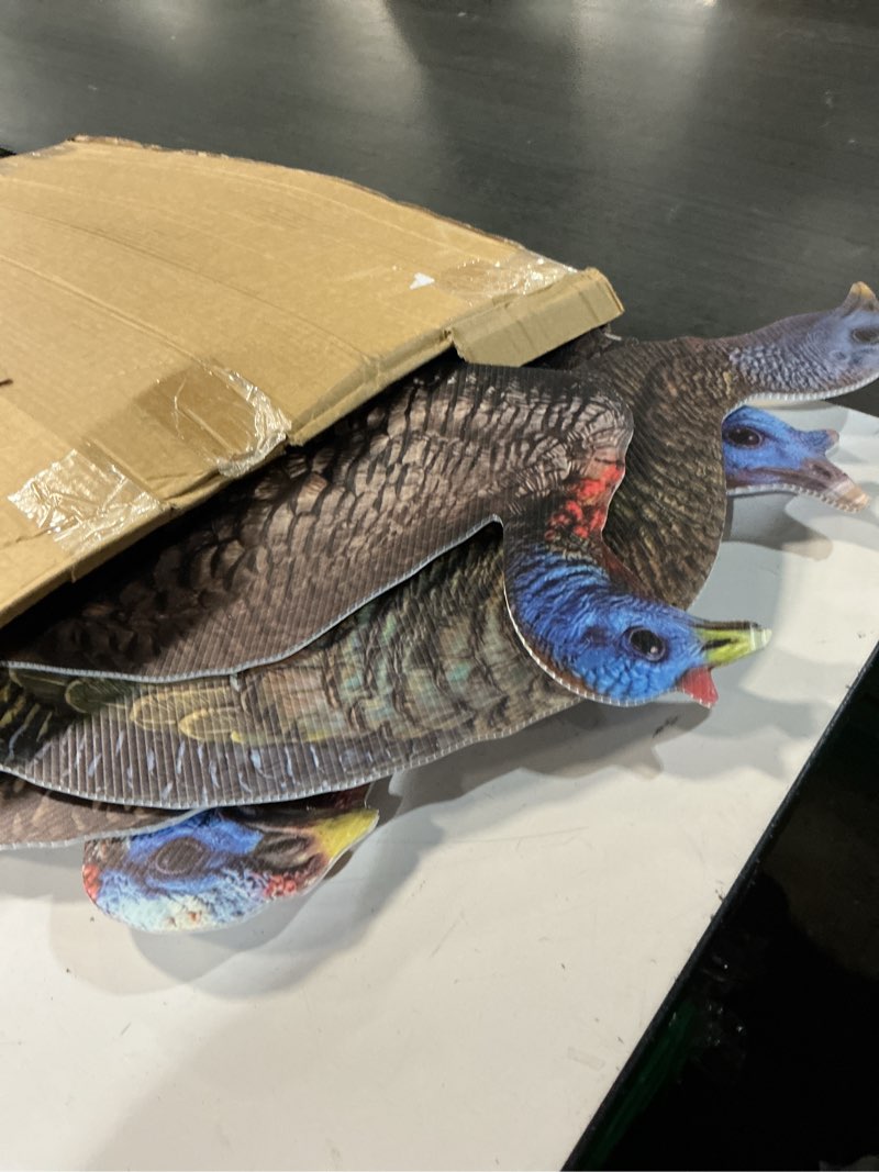 Condition photo showing As Is for novabright 5 pcs 2d turkey decoys hunting stake-lightweight turkey decoys collapsible stakes-portable pole for replacement stake vivid