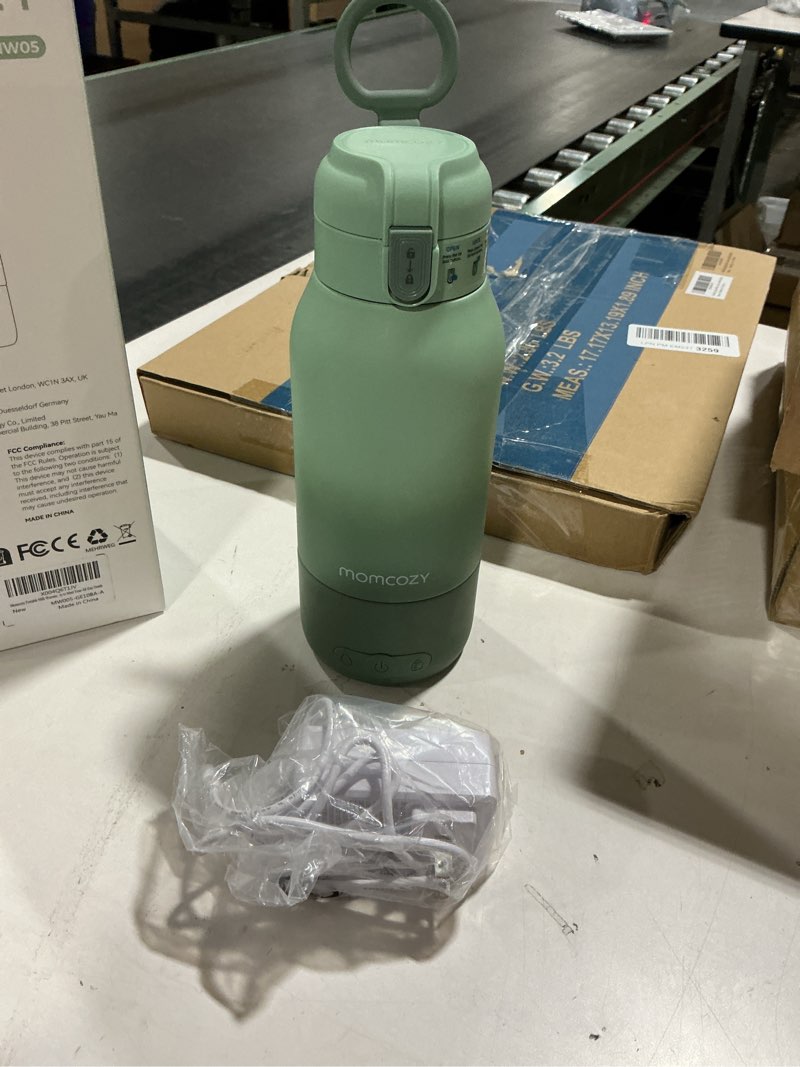 Condition photo showing Good Condition for Momcozy Portable Milk Warmer for Travel – Dual Heating Modes for Breast Milk & Water, Portable Bottle Warmer with Fast Heating & Long Battery Life, 17 Ounces Large Capacity to Meet Your All-Day Needs Green