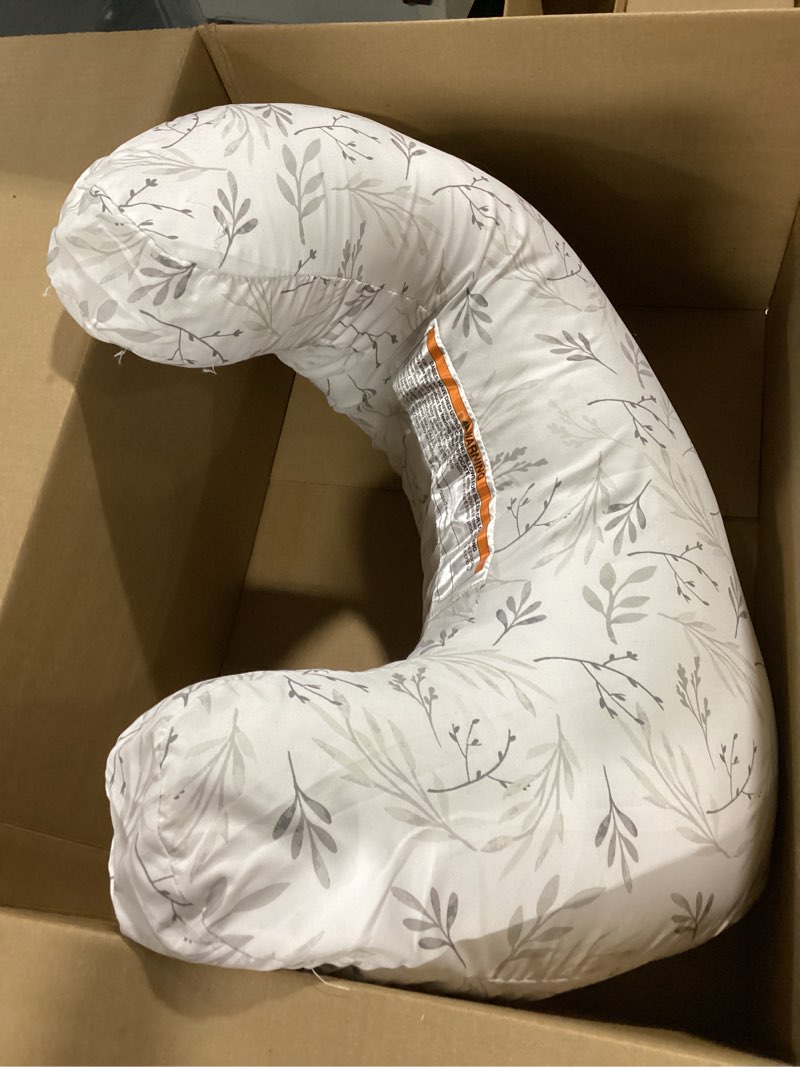 Condition photo showing Good Condition for boppy nursing pillow - firm, ergonomic u-shaped bottle and breastfeeding pillow with high lift for comfort and support, spacious surface - gray gentle leaves new nursing pillow gray gentle leaves
