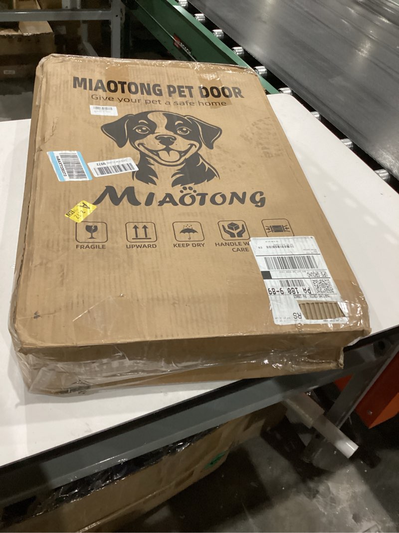 miaotong 3-flap dog door for wall, energy-efficient insulated pet door for wall, aluminum lock doggy