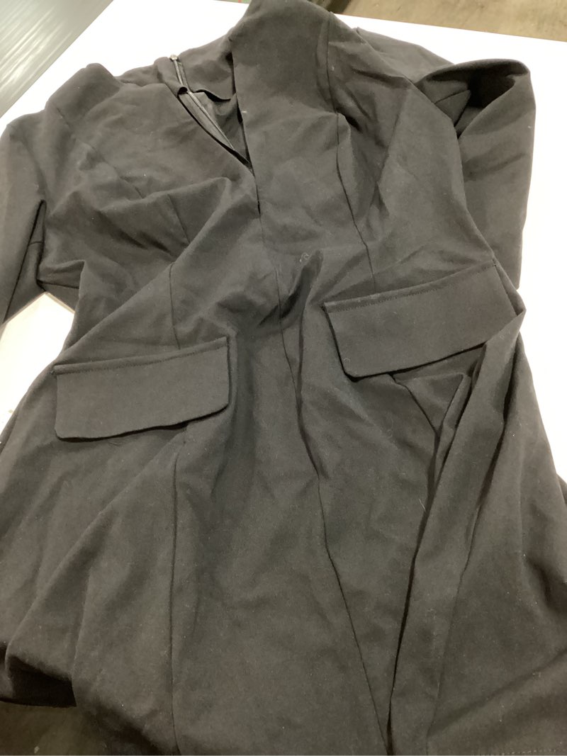 Condition photo showing item condition for YMDUCH Women's Sexy Long Sleeve Deep V Neck A-Line Mini Party Cocktail Dress Black