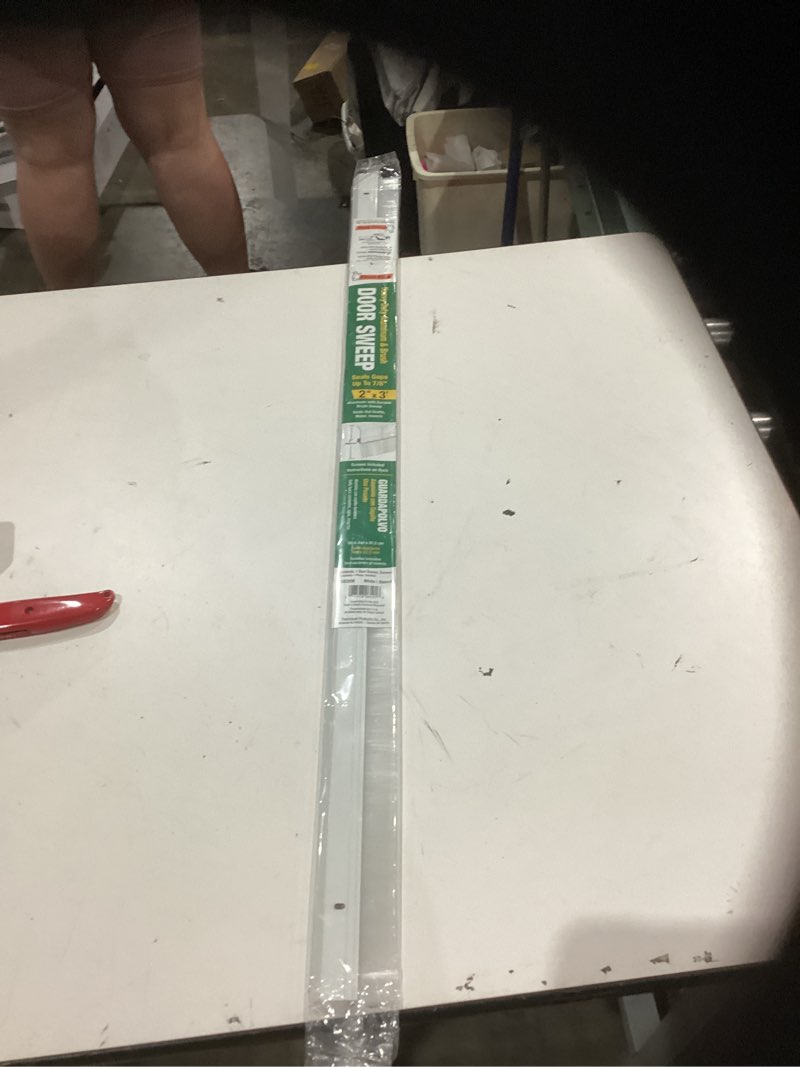 Condition photo showing Good Condition for frost king sb36w extra brush door sweep, 2in wide x 36in long, white-aluminum white - aluminum