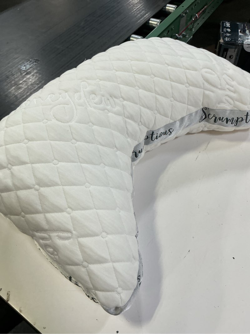 Condition photo showing As Is for honeydew scrumptious cooling side sleeping pillow with free pillowcase- best for side sleepers- neck and shoulder pain relief pillow- the most awarded side sleeper pillow- made in the usa (queen size)