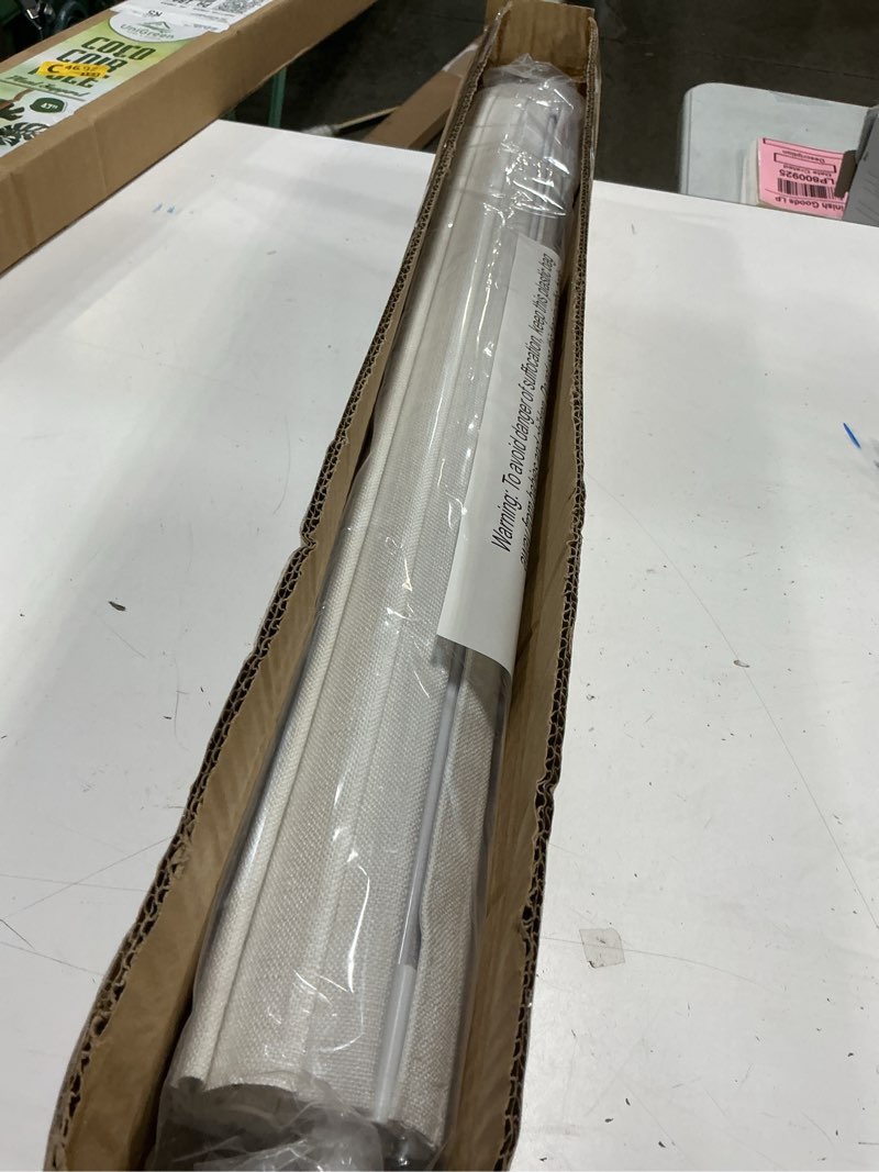 Condition photo showing Good Condition for lazblinds no tools no drill cordless roman shades for windows, blackout thermal insulated uv blocking window blinds, lightweight fabric blinds for indoor windows, 26" w x 60" h, blackout - white white 26" w x 60" h