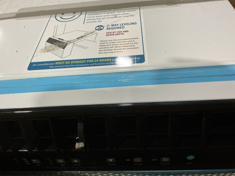 Condition photo showing Good Condition for antarctic star 12,000 btu window air conditioners, u-shaped air condtioner unit cools up to 550 sq. ft, 6 modes 24h timer energy-saving window ac units, full window view, easy to install, white 12,000 btu energy saving