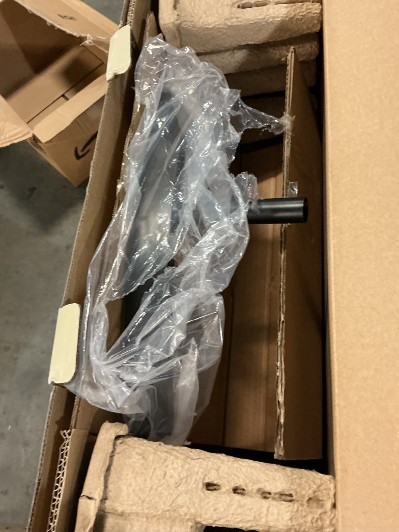 Condition photo showing Good Condition for allen + roth dalton 8 -light matte black transitional bare bulb for use in bathrooms, bedrooms, dining rooms, foyers, kitchens, living rooms chandelier