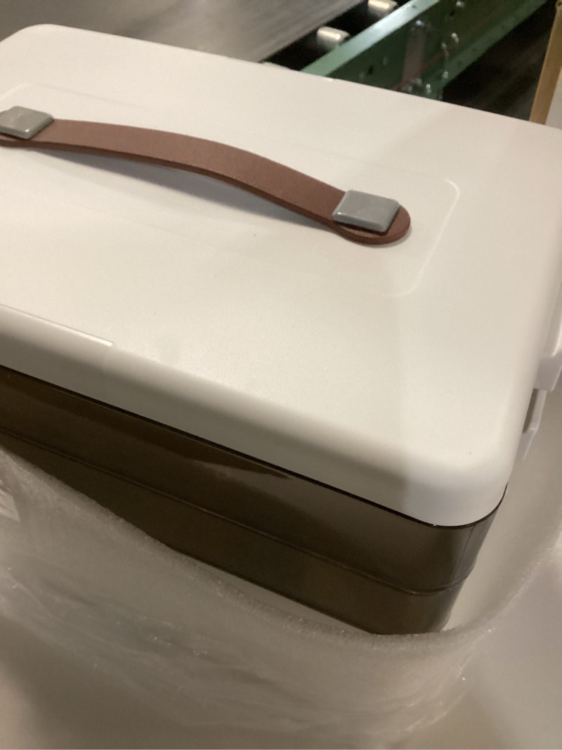 Condition photo showing Good Condition for CTIME 3-Tier Medicine Organizer - Portable Medicine Cabinet with Leather Handle, Empty First Aid Kit for Home