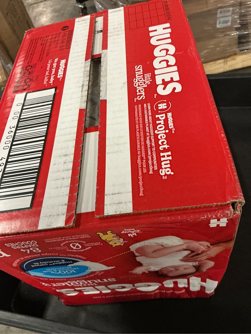 Condition photo showing New/Like New for huggies size newborn diapers, little snugglers baby diapers, size newborn (up to 10 lbs), 84 count, packaging may vary newborn 84