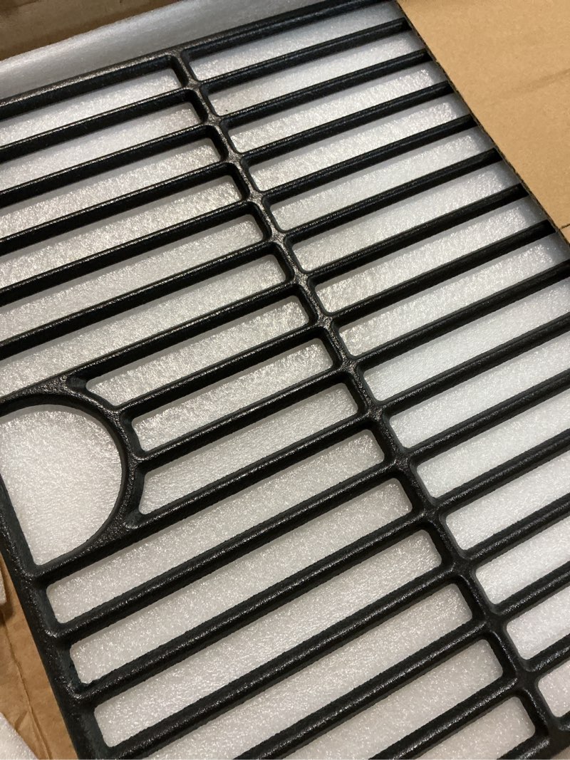 Condition photo showing Good Condition for 17 inch grill grate for nexgrill 4 burner 720-0830h 720-0670a 720-0783e 720-0958a 5 burner 720-0888n, cast iron cooking grids for kenmore 415.16106210 expert grill 720-0789h 720-0789c replacement part 17" x 26 1/2" cast iron