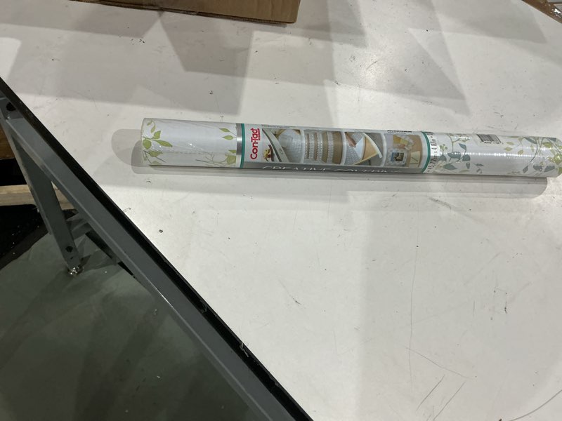 Condition photo showing Good Condition for con-tact brand creative covering, self-adhesive shelf liner, multi-purpose vinyl roll, easy to use and apply, 18'' x 16', aspen aloe aspen aloe 192"w x 18"l