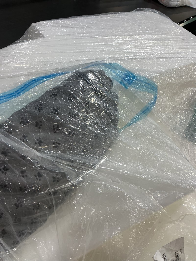 Condition photo showing As Is for (Incomplete)EHEYCIGA Dog Stairs for Bed 18\" H, 4-Step Dog Steps for High Bed, Pet Steps for Small Dogs and Cats, Non-Slip Balanced Pet Ramp Indoor, Grey Grey 4 Standard 15\" x 24\" x 18\"