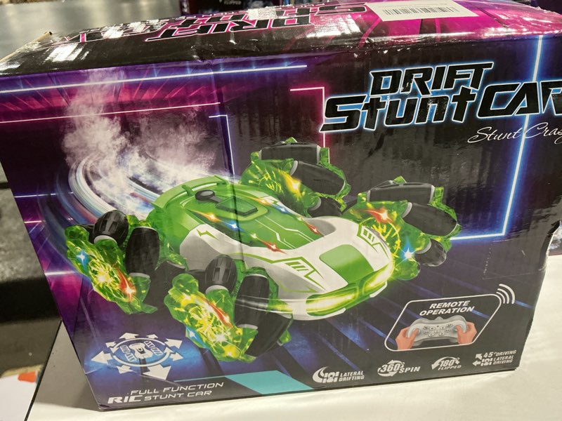 Condition photo showing As Is for Remote Control Car 4WD with 360° Rotating Drift Stunt Rc Cars | 2.4GHz Remote Control with Cool Lights,All-Terrain Off-Road Toy | Ideal Christmas & Birthday Gift for Kids Ages 4-7 8-10 10-13 Blue