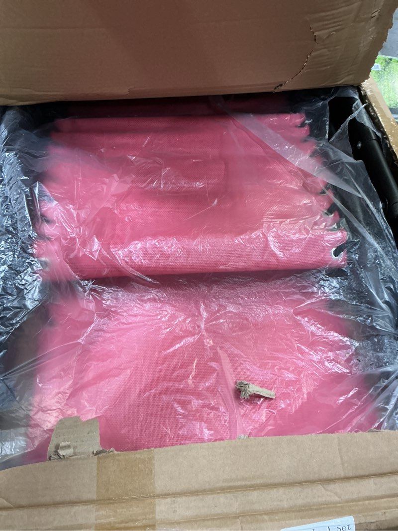 Condition photo showing Good Condition for foldable bbl chair with hole position lawn chair for bbl lounge after surgery recovery bed for patio garden poolside outdoor yard beach (pink)