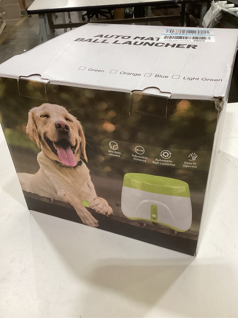 Condition photo showing Good Condition for Automatic Dog Ball Launcher, Dog Ball Thrower Machine with 10-30Ft 3 Launching Distance, Interactive Toys for Small Dogs Indoor & Outdoor with 15 Mini Tennis Balls (2 inch) -Blue