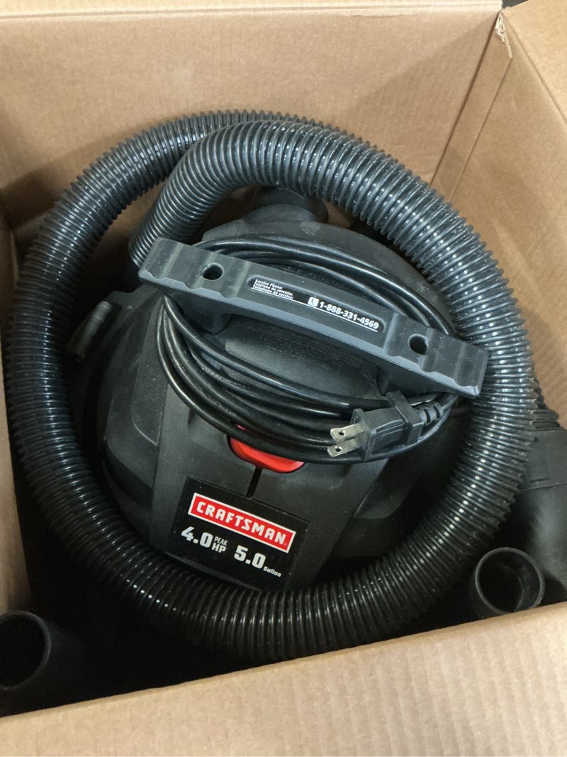 Condition photo showing As Is for CRAFTSMAN CFT 5-GAL SS WET DRY