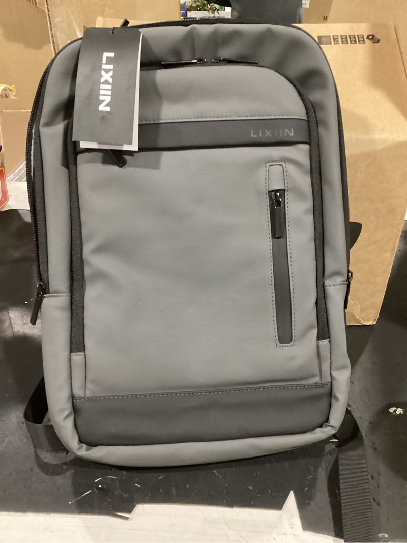 Condition photo showing New/Like New for (similar) backpack for men slim & expandable travel laptop backpack with usb charging port water resistant anti-theft business backpack fits 15.6in laptop for commute work college with small bag(simple gray) simple gray 15.6”