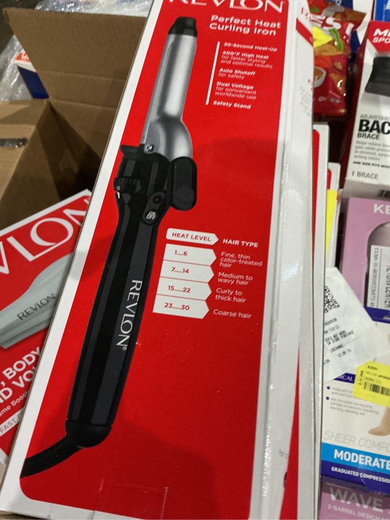Condition photo showing Good Condition for revlon perfect heat 1" triple ceramic curling iron, black