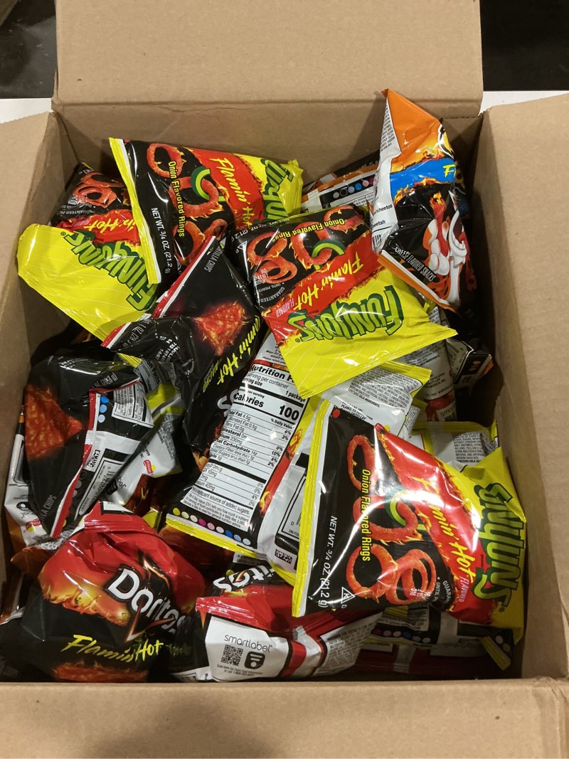 Condition photo showing Good Condition for frito-lay flamin' hot mix, variety pack, 3.34 pounds, (pack of 40), packaging may vary flamin' hot mix 40 count (pack of 1)
