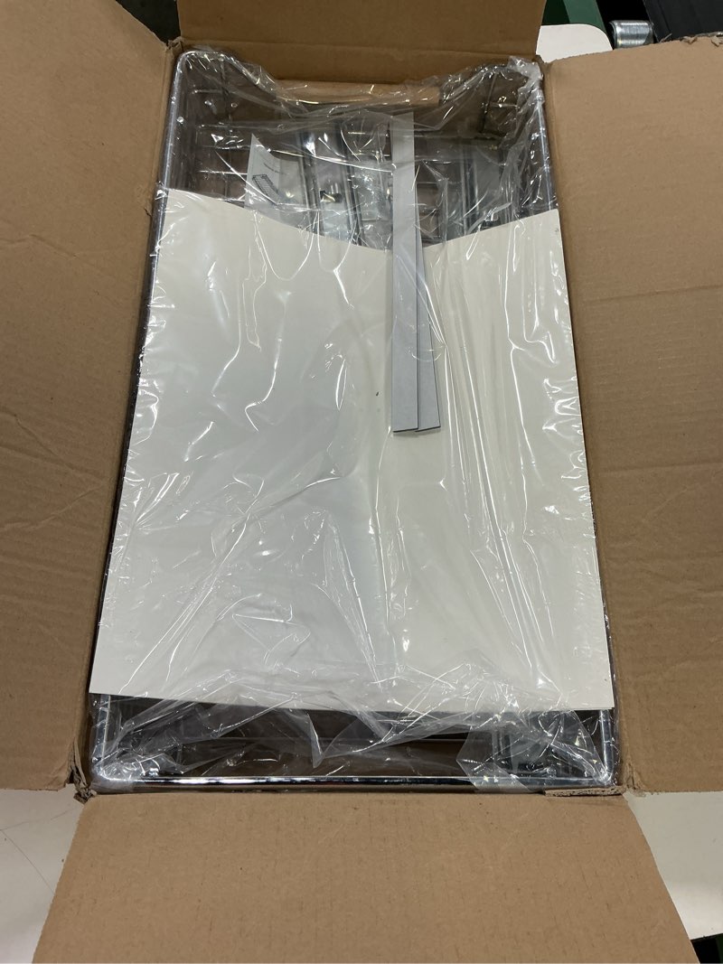 Condition photo showing Good Condition for pull out cabinet organizer, 12"w x 21"d, heavy duty smooth sliding under cabinet shelves for pots and pans, full-extension roll out drawers, slide out organization for home kitchen pantry chrome 12" w x 21" d (1-tier)