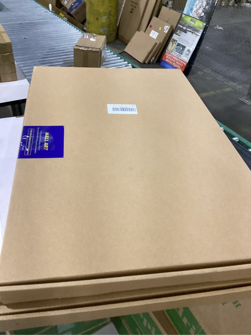 Condition photo showing New/Like New for Framed Beige Abstract Canvas Wall Art Bohemian Polka Dot Pattern Neutral Minimalist Painting Poster 