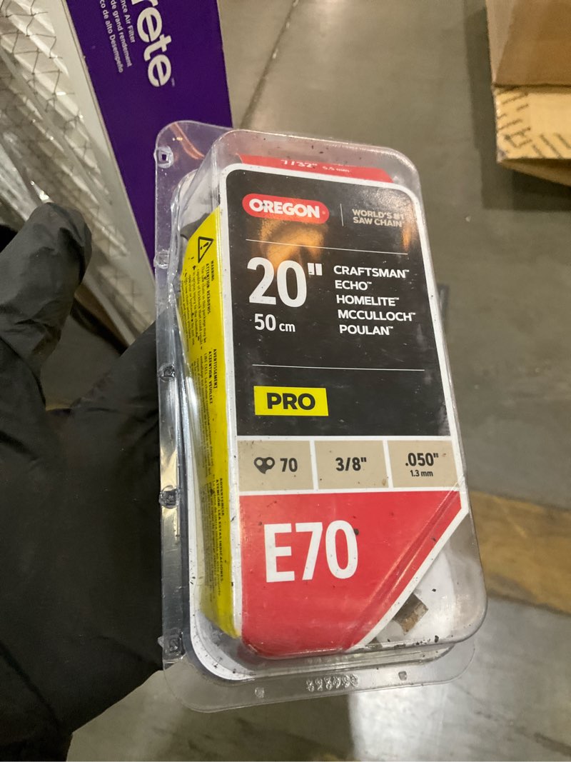 e70 chainsaw chain for 20in. bar, fits echo, mcculloch, homelite, makita, skil and others