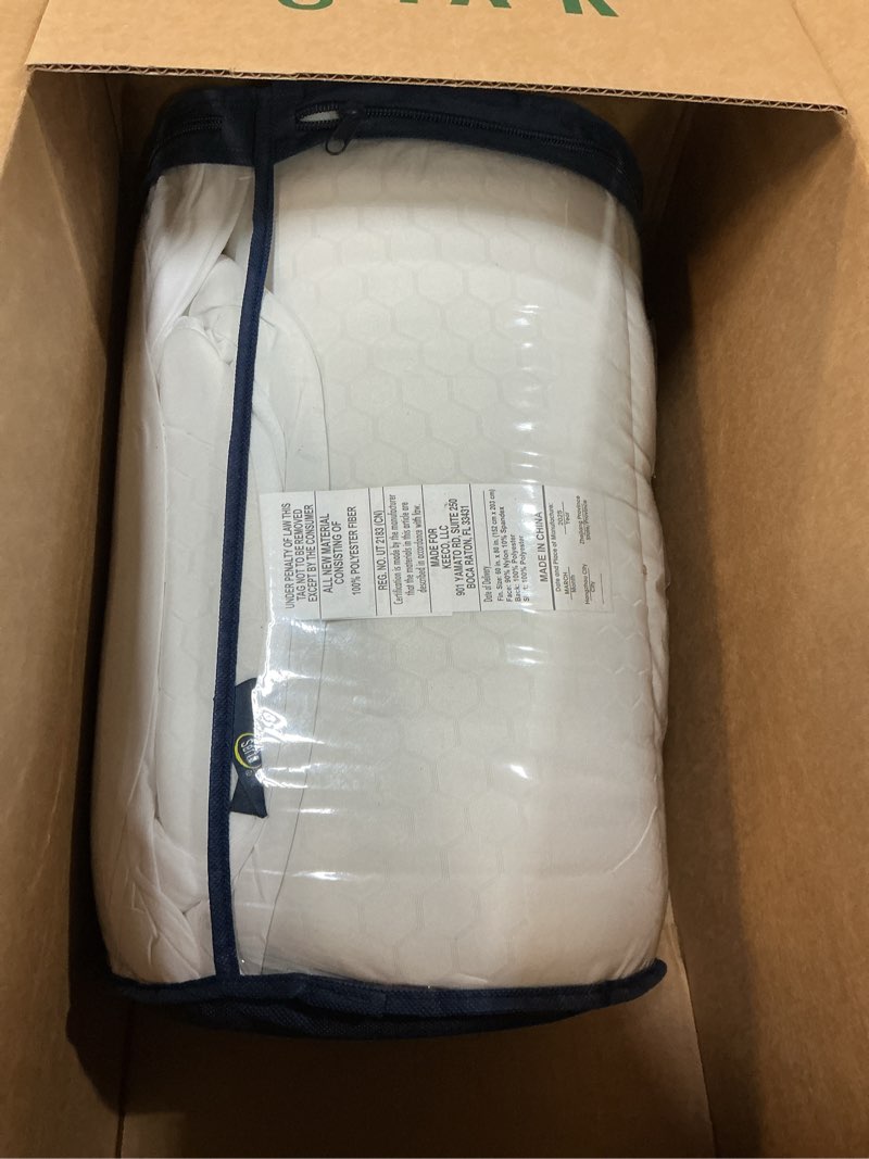 Condition photo showing As Is for Serta Power Chill Cooling Queen Mattress Pad, Elastic Fitted Mattress Protector, Soft and Breathable