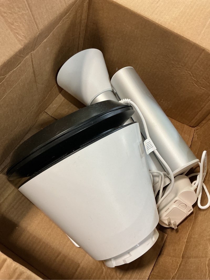 Condition photo showing As Is for bladeless tower fan with remote, 80° oscillating air circulator fan, 9 speeds, 8h timer, floor fan for home bedroom, kitchen, living room, office