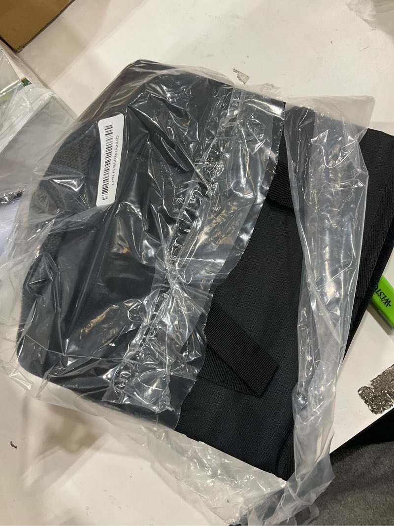 Condition photo showing As Is for FUNNy elf Passenger Seat Organizer, Collapsible Car Storage with Partitions & 4 Cup Holders for Front or Back Seat Black