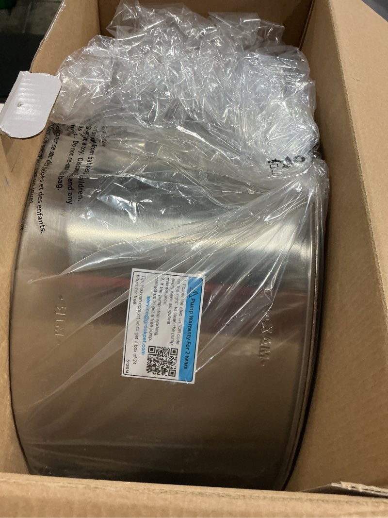 Condition photo showing Good Condition for dog water fountain for large dogs: stainless steel dog fountain water bowl - 3.2gal/406oz/12l super quiet big cat water fountain with visual water level -great for large dogs cats and multi-pet home