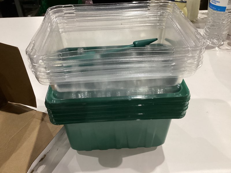 Condition photo showing Good Condition for Self-Watering Seed Starter Tray with Timed Grow Light, 6 Packs Plant Starter Tray Seedling Starter Kit with Humidity Domes Base Indoor Mini Greenhouse for Gardening Seeds Growing Starting 6 Pcs Self-watering