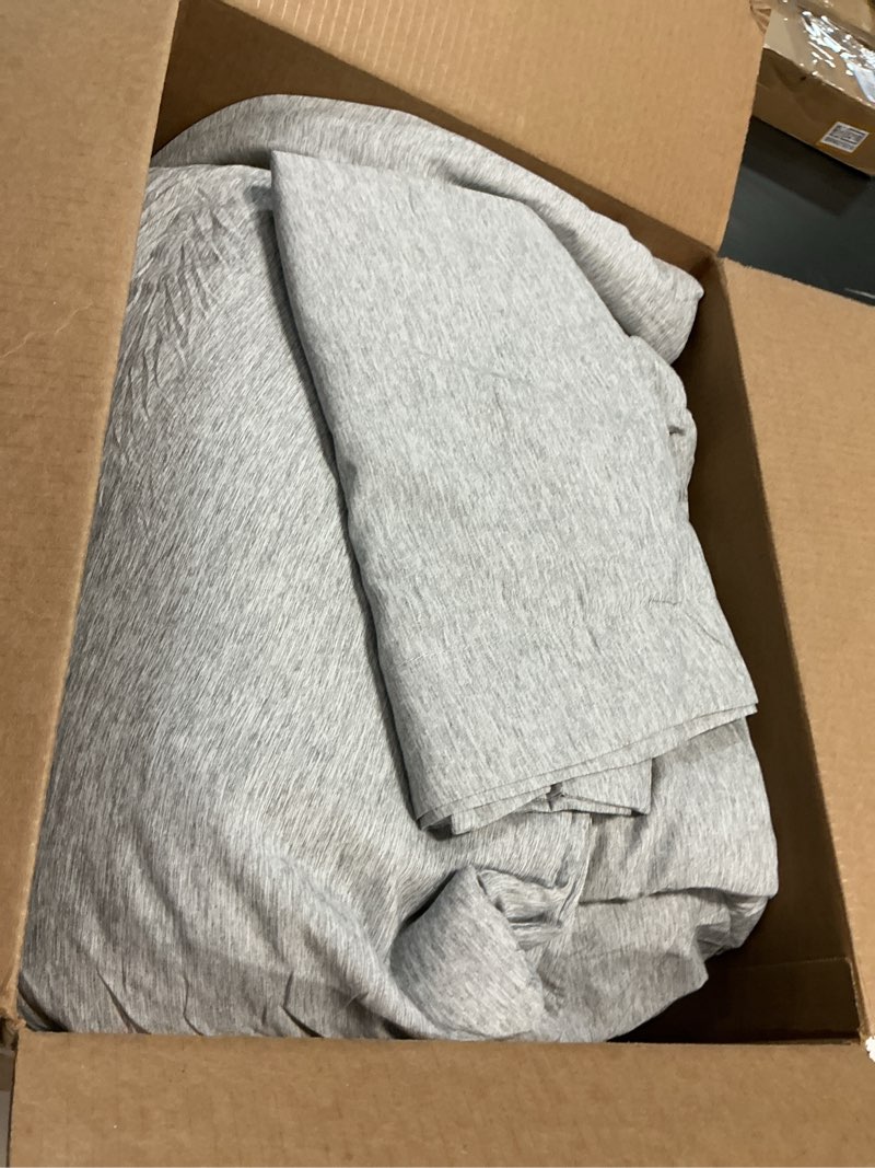 Condition photo showing Good Condition for cozylux queen comforter set - 3 pieces light grey soft luxury cationic dyeing queen comforter for all season, light gray breathable lightweight fluffy bedding sets with 1 comforter and 2 pillow shams light grey queen