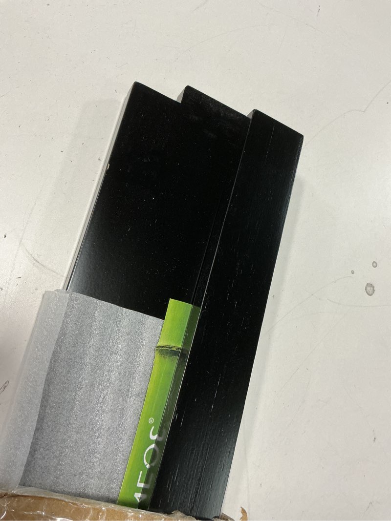 Condition photo showing Good Condition for bameos wall-mounted shelf with hooks - 28.9 inch entryway hanging shelf with 5 dual hooks for bathroom, living room, bedroom (black) black-28.9in with shelf